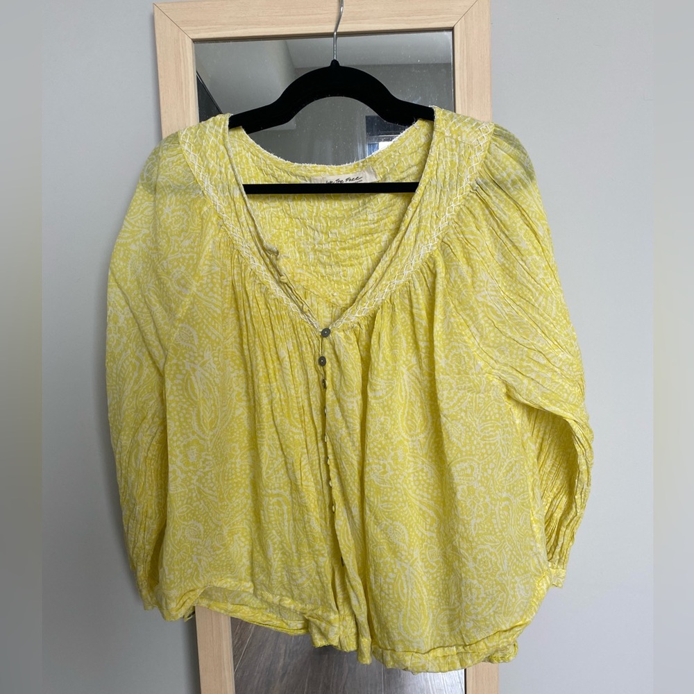 Yellow Free People blouse